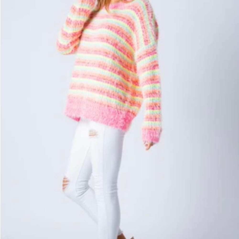 &Merci multicolored sweater! So soft! Size: Large - Picture 2 of 4